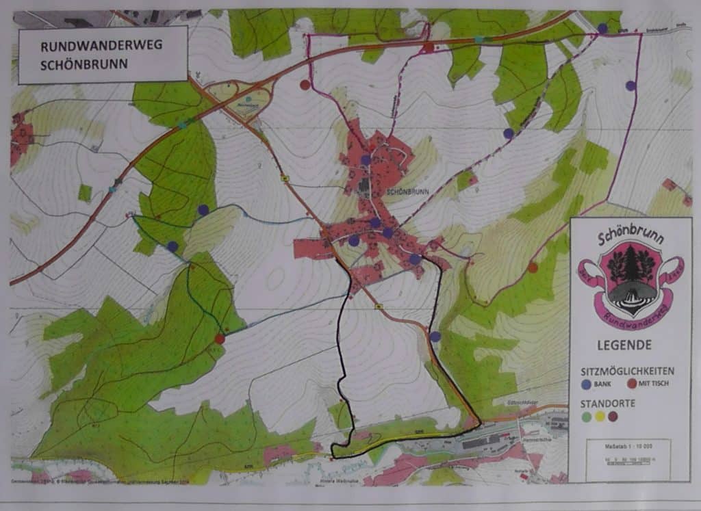 Wanderkarte Schönbrunn
